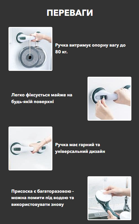 Переваги ручки для ванної